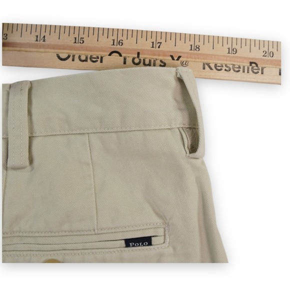 Polo Ralph Lauren Shorts‎ Mens 34 9"  Beige  Chino Stretch Coastal Pony Hit - Picture 6 of 8